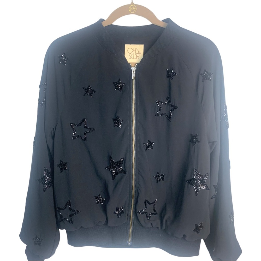 Chaser Sequin Jacket with stars sz S‎